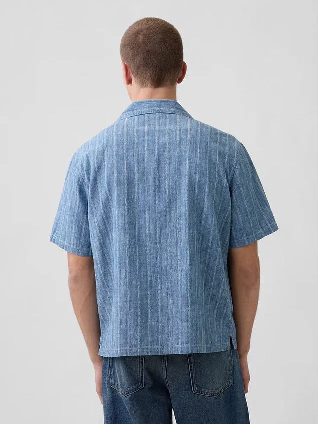 Denim-Dobby-Resort-Hemd