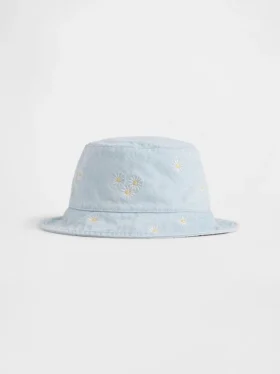 Denim-Gänseblümchen-Bucket-Hut für Baby & Kleinkind