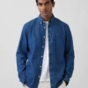 Denim-Hemd mit Taschen