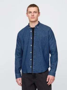 Denim-Hemd mit Taschen