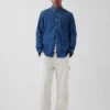Denim-Hemd mit Taschen