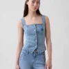 Denim-Korsett-Oberteil