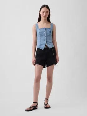 Denim-Korsett-Oberteil