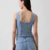 Denim-Korsett-Oberteil