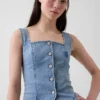 Denim-Korsett-Oberteil