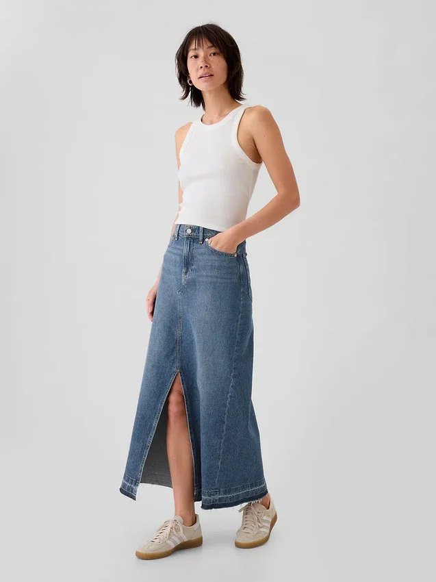 Denim-Maxirock