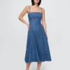 Denim-Midi-Kleid