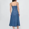 Denim-Midi-Kleid