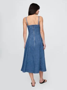 Denim-Midi-Kleid