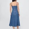 Denim-Midi-Kleid