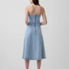Denim-Midi-Kleid