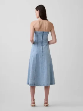 Denim-Midi-Kleid
