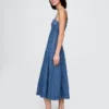 Denim-Midi-Kleid