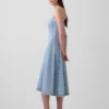 Denim-Midi-Kleid