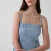 Denim-Midi-Kleid