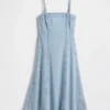 Denim-Midi-Kleid