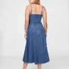 Denim-Midi-Kleid