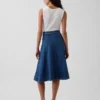 Denim-Midi-Tulpenrock