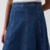 Denim-Midi-Tulpenrock