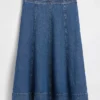 Denim-Midi-Tulpenrock