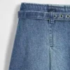 Denim-Minirock mit Gürtel