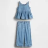 Denim-Outfit-Set mit Rüschen für Baby & Kleinkind