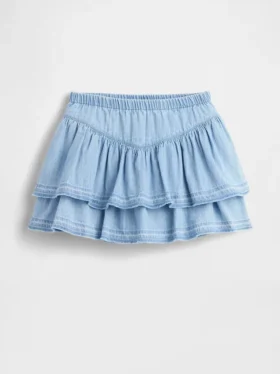 Denim-Rüschen-Skort für Baby & Kleinkind