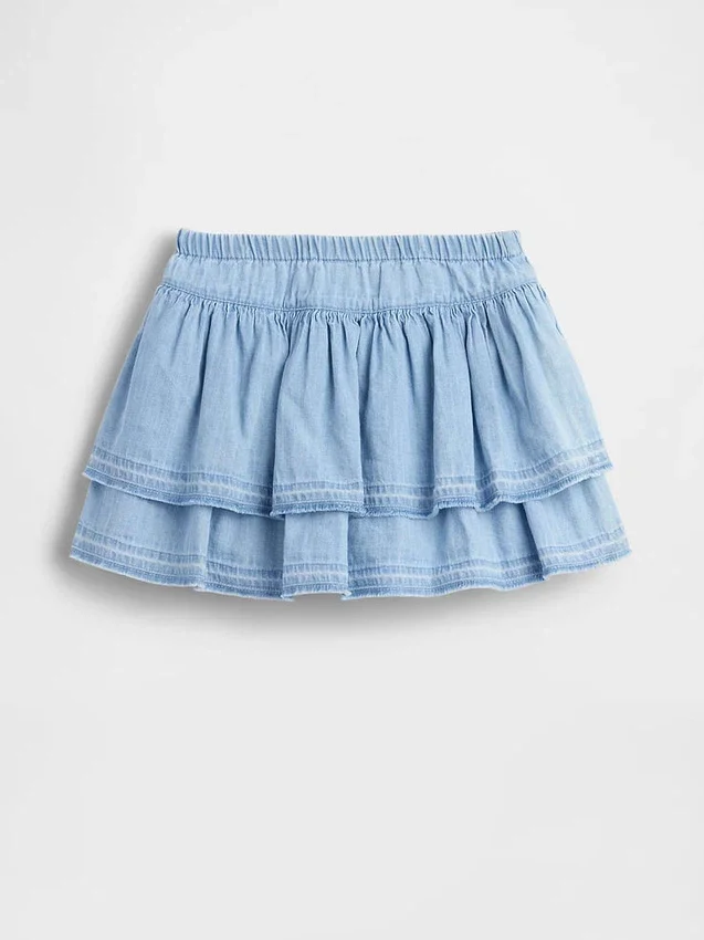 Denim-Rüschen-Skort für Baby & Kleinkind