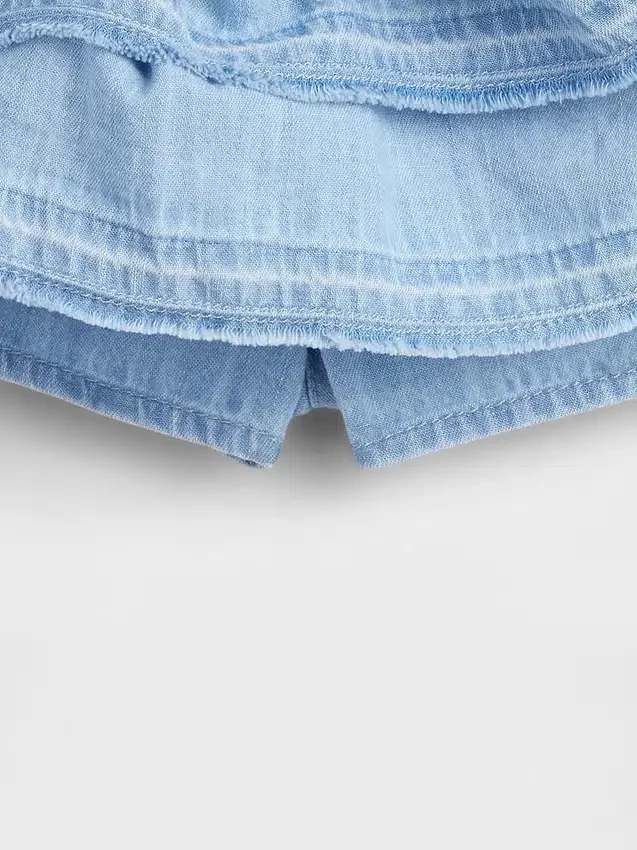 Denim-Rüschen-Skort für Baby & Kleinkind
