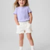 Denim-Stride-Shorts mit Rüschen zum Hineinschlüpfen für Baby & Kleinkind
