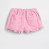 Denim-Stride-Shorts mit Rüschen zum Hineinschlüpfen für Baby & Kleinkind