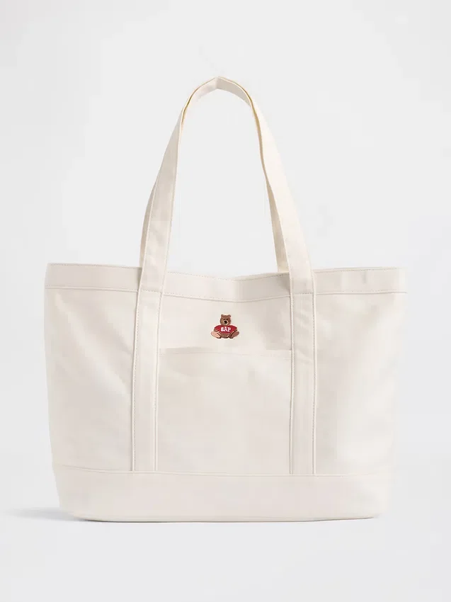 Denim-Tasche mit Brannan-Bär-Logo