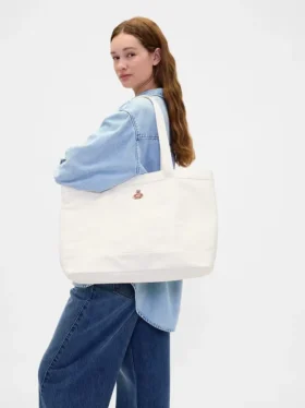 Denim-Tasche mit Brannan-Bär-Logo