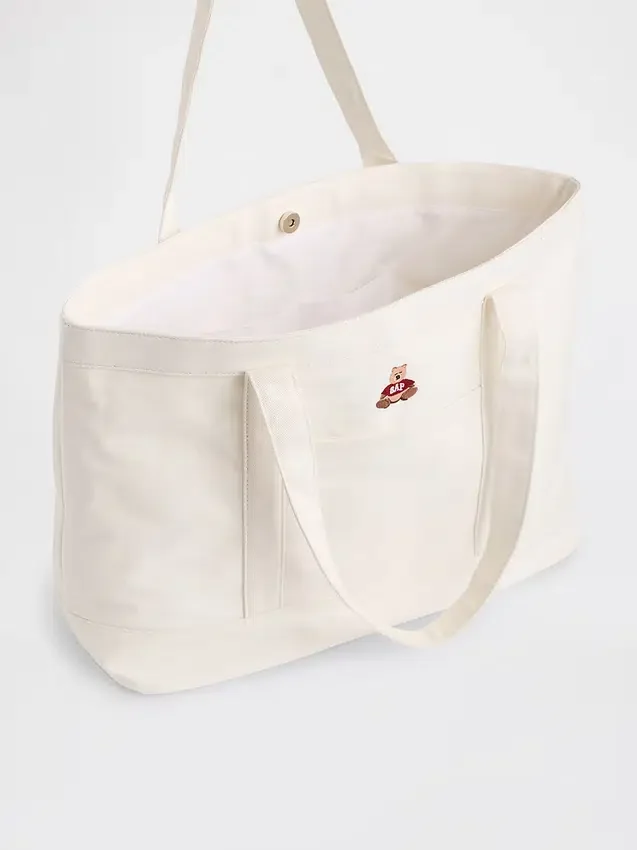 Denim-Tasche mit Brannan-Bär-Logo