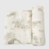 Die „Gilded Bird Safari Toile“-Babydecke aus Bambus