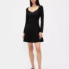 Doppelstrick-Mini-Kleid im Sweetheart-Stil mit Korsett-Optik