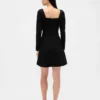 Doppelstrick-Mini-Kleid im Sweetheart-Stil mit Korsett-Optik