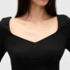 Doppelstrick-Mini-Kleid im Sweetheart-Stil mit Korsett-Optik