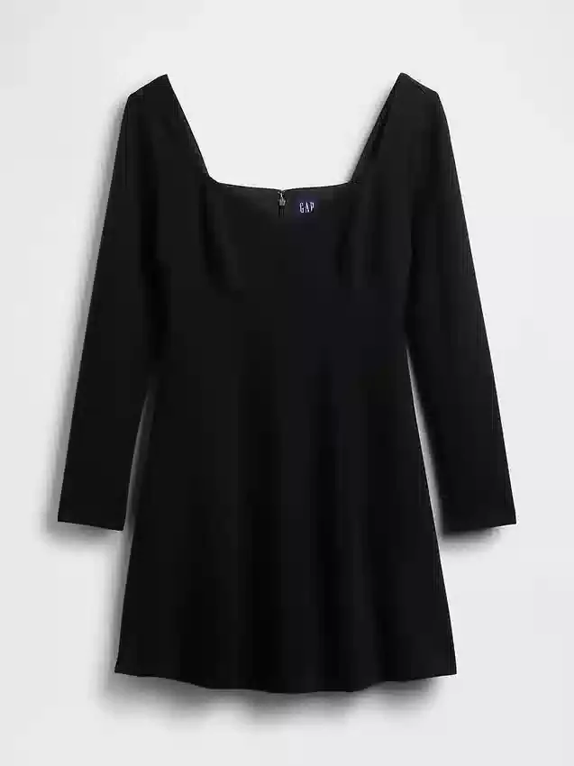 Doppelstrick-Mini-Kleid im Sweetheart-Stil mit Korsett-Optik