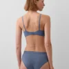 Dreieck-BH aus Bio-Stretch-Baumwolle mit Spitzenbesatz