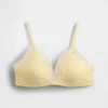Dreieck-BH aus Bio-Stretch-Baumwolle mit Spitzenbesatz