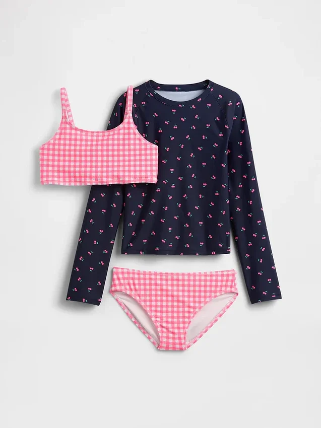 Dreiteiliges Rashguard-Badeset für Kinder