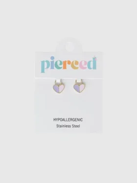 Duo-Anhänger „Pierced Co Heart“ für Huggie-Ohrringe