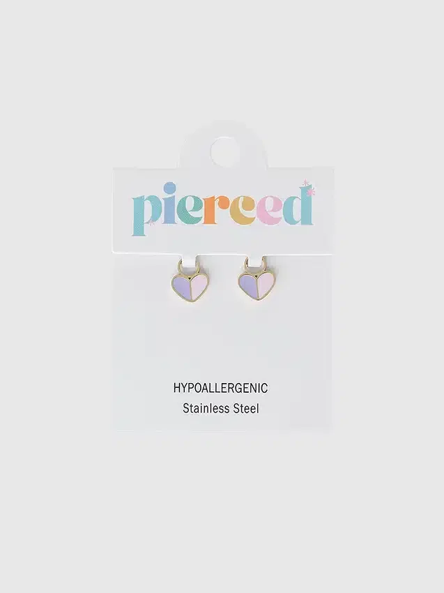 Duo-Anhänger „Pierced Co Heart“ für Huggie-Ohrringe