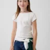 Eng anliegendes Kinder-T-Shirt mit Flügelärmeln