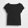 Eng anliegendes Kinder-T-Shirt mit Flügelärmeln