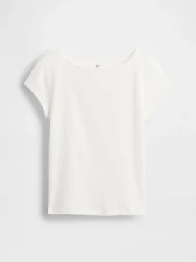 Eng anliegendes Kinder-T-Shirt mit Flügelärmeln