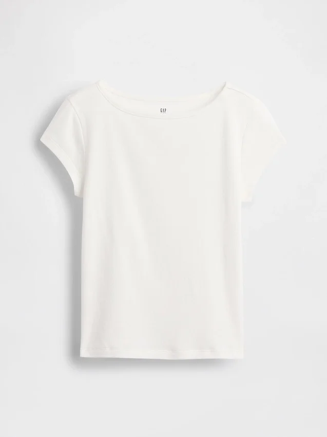 Eng anliegendes Kinder-T-Shirt mit Flügelärmeln
