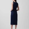Eng anliegendes Midi-Kleid aus Denim