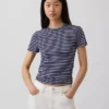 Engmaschiges Jersey-T-Shirt